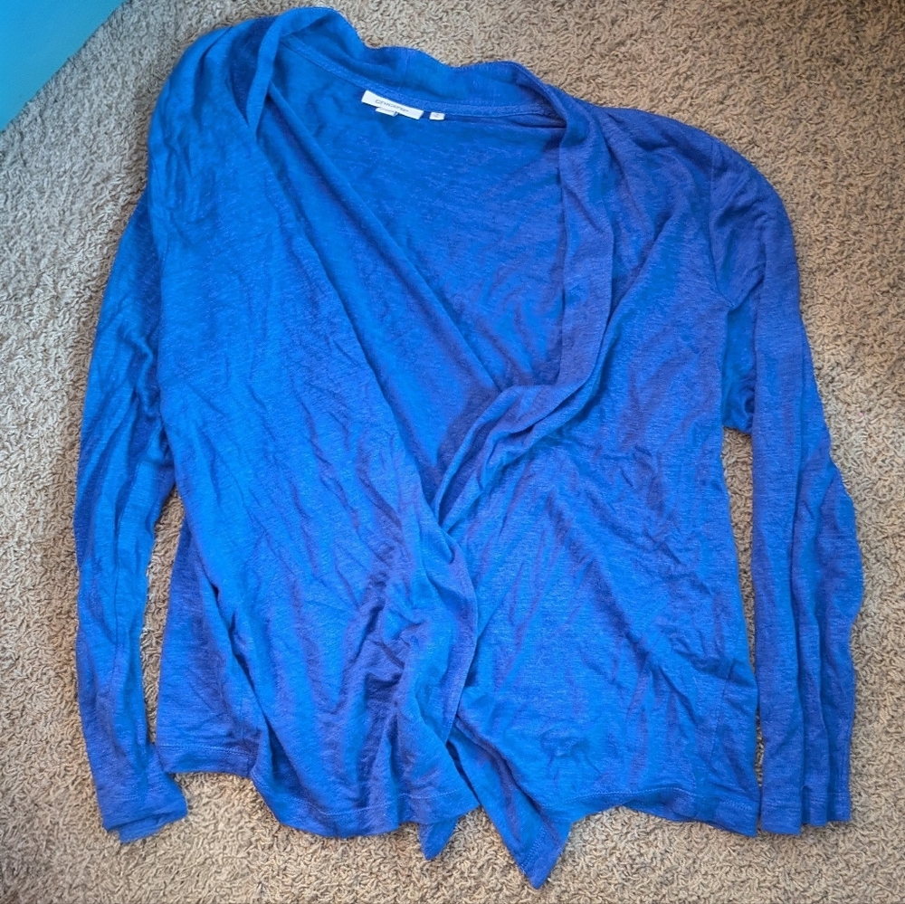 Chico's Deep Blue Linen Top